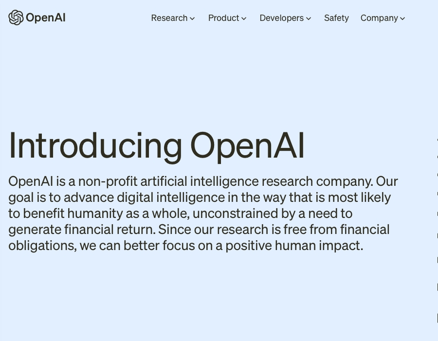 OpenAI在2015年底宣告成立